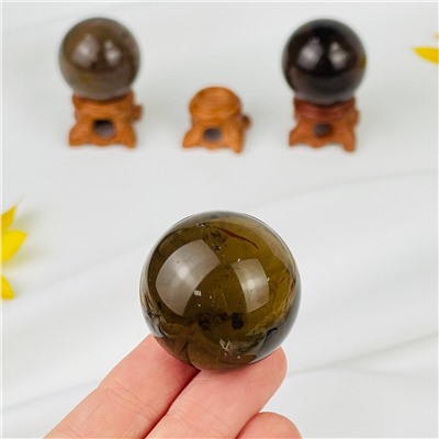 Радуга Самоцветов Шар из раухтопаза на подставке