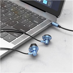 Гарнитура hoco M75 Earphones Синяя
