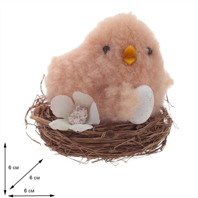 GAEM Изделие декоративное "Гнездо пасхальное", L6 W6 H6 см, 2в.
