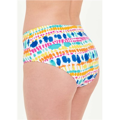 Tie Dye Twist Front Full Bikini Bottoms