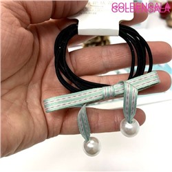 Резинка с жемчужинами 6,5 см 10 пар Р10