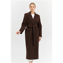 Пальто женское демисезонное 26326 (шоколад/рубчик)