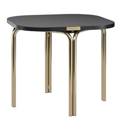Столик кофейный Ror, 50х50 см, латунь/черный