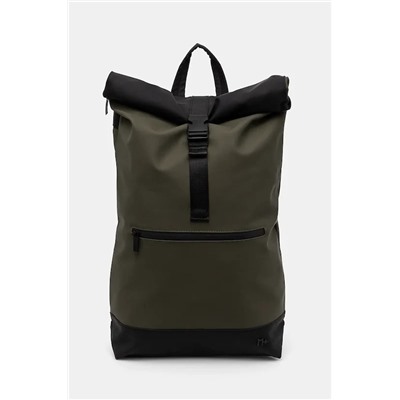 Plecak męski ze skóry ekologicznej  kolor zielony