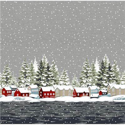 Скатерть двунитка №159 Норвежские домики