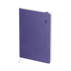 Записная книжка А6 80л. ЛАЙТ, кожзам, Greenwich Line "Classic. Lilac", с резинкой, фактурное тиснение, блок в клетку