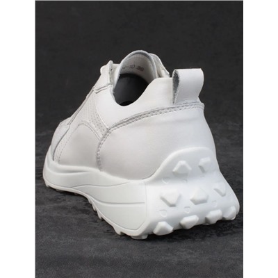 05-HY24-1D WHITE Кроссовки женские (натуральная кожа)