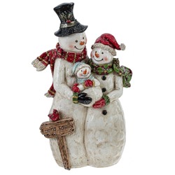 GAEM Фигурка декоративная "Снеговики", L18 W9 H31 см