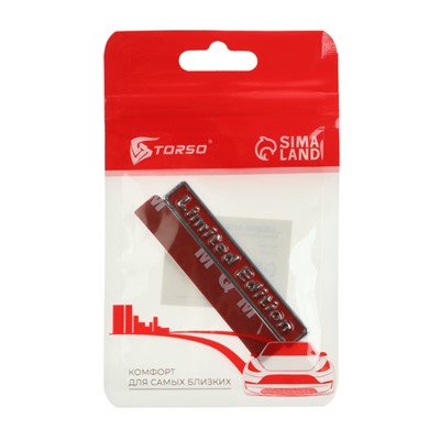 Наклейка Limited Edition TORSO, металлическая, 6.5×1 см, красная