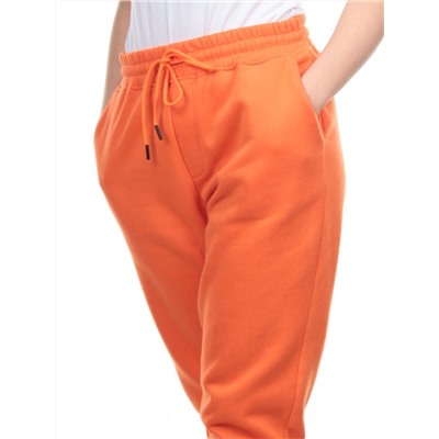 M045 ORANGE Брюки спортивные женские на флисе (100% хлопок) 7986