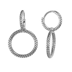 Серьги 'Кольца' серебряные ТДС.104БК
