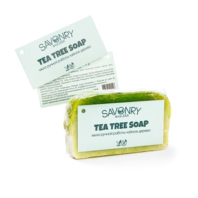 Мыло ручной работы TEA TREE (чайное дерево), 100г