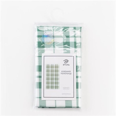 Полотенце "Этель" Eucalyptus (клетка) 40х70см, 100% хлопок, саржа 190 г/м2