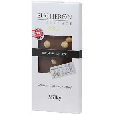 BUCHERON. Village. Молочный с цельным фундуком 85 гр. карт.упаковка