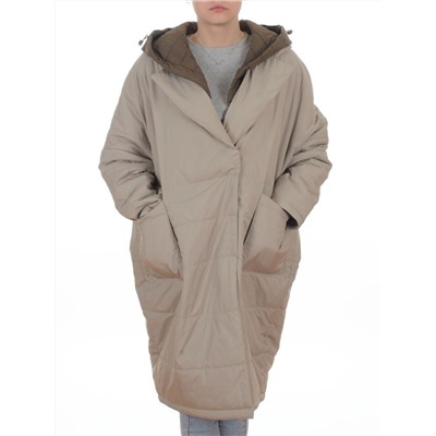 8030 DK. BEIGE Куртка демисезонная женская (100 гр. холлофайбер)