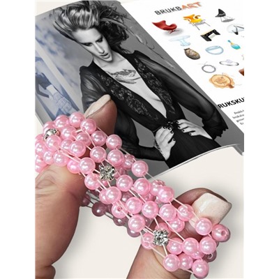 Резинка жемчужная со стразами широкая Р32 5 шт