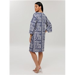 Женская туника Т-222(К) / Синий (узоры)