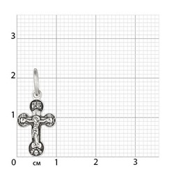 Крест из серебра литье частичное чернение
