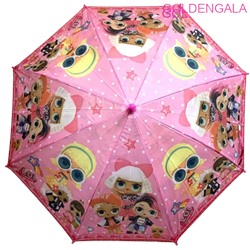 Зонт для девочки (ЛОЛ) полуавтомат Арт 1002/5
