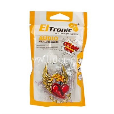 Наушники MP3/MP4 ELTRONIC (4439) Color Trend True Love вакуумные (белые)