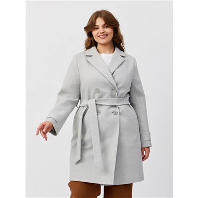 Пальто женское демисезонное 25570 (сильвер/ёлочка)