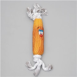 Игрушка на канате «Кукуруза» для собак, 30 см (кукуруза 14 см)