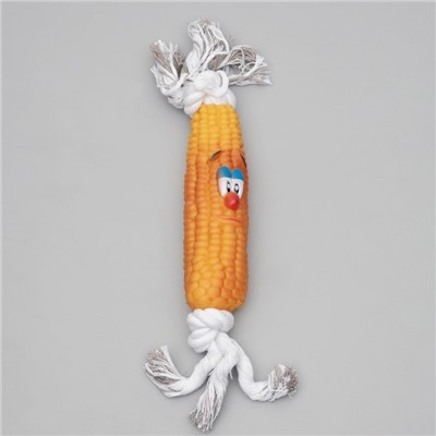 Игрушка на канате «Кукуруза» для собак, 30 см (кукуруза 14 см)