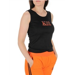 2388 ORANGE/BLACK Костюм спортивный тройка женский (100% полиэстер )