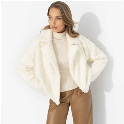 Полупальто на подкладе, Слишком заметна (белый шоколад, oversize, 50-56, нью)