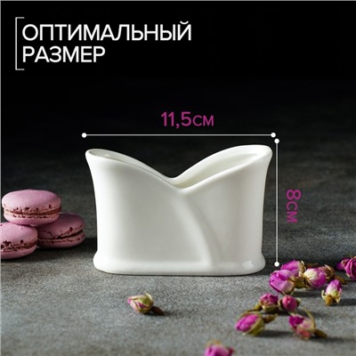 Салфетница Magistro «Бланш», 11.5×5×8 см, фарфор, белая