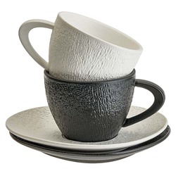 Чайный набор 4 предмета 200 мл AK4-0002 "FLAT WHITE collection" в подарочной коробке