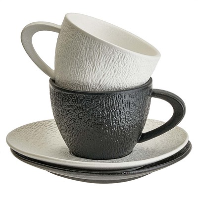 Чайный набор 4 предмета 200 мл AK4-0002 "FLAT WHITE collection" в подарочной коробке