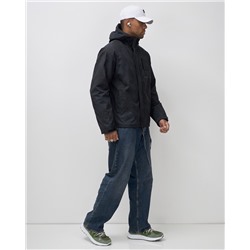 Куртка спортивная мужская весна осень черного цвета 25473Ch