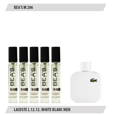 Парфюмерный набор BEAS Lacoste L.12.12. White Blanc Men 5*5 ml M206, Парфюмерный набор Beas M206 создан по мотивам аромата Lacoste L.12.12. White Blanc