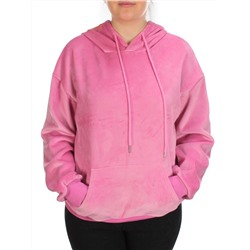 7004-7 PINK Худи велюровое женское на флисе