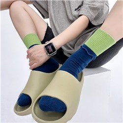 Tide, cotton trend knee socks for men and women, internet celebrity, mid-length