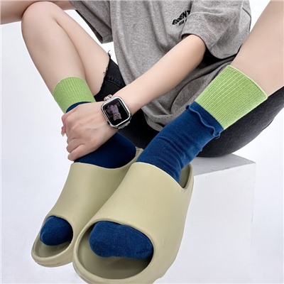 Tide, cotton trend knee socks for men and women, internet celebrity, mid-length