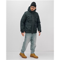 Куртка - жилетка трансформер с подогревом 2 в 1 мужская зимняя темно-синего цвета 6668TS