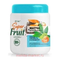 Витэкс SuperFRUIT Бальзам свежесть и очищение для нормальной и склонных к жирности волос Матча+фруктовый микс 450мл