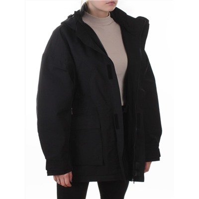3097 BLACK Куртка демисезонная женская (100 гр. холлофайбер)