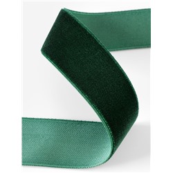 Лента бархатная, 25 мм, 18±1 м, зелёная №165