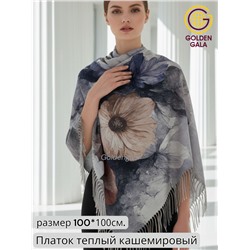 Платок теплый кашемировый с 3D принтом Арт 2591П/06