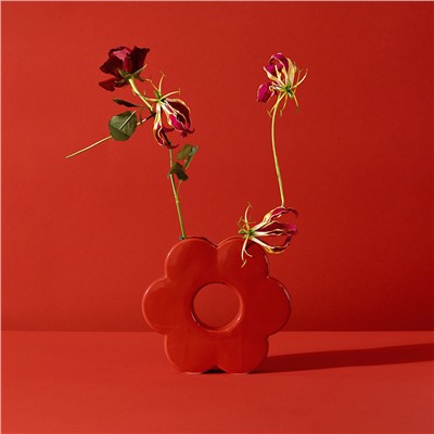 Ваза для цветов Daisy, 20 см, красная