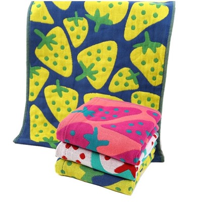 Towel, gauze strawberry for party, soft baby hygiene product for face washing, water absorbent, wholesale