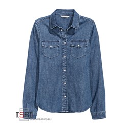 H&M, 755190, Рубашка Цвет Denim, Размер 34