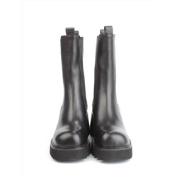 01-GZ6115-X81 BLACK Ботильоны демисезонные женские (натуральная кожа, байка)