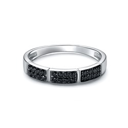 Кольцо с фианитом родированное серебро 925*