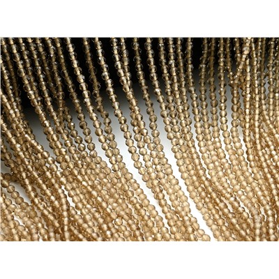 Бусины из шпинели шарик гр.3мм цв.шампань, 36см, 130 бусин