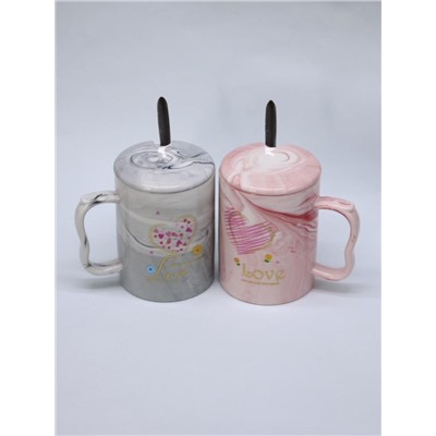 Набор кружек 2 шт. «Love you more than myself», (300 ml)