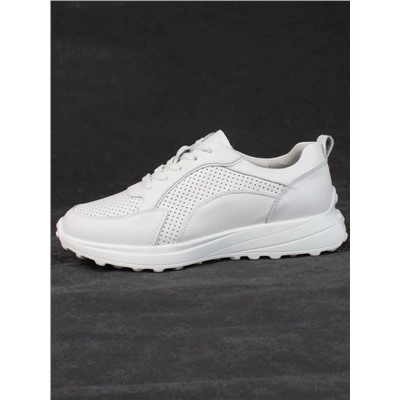 05-HY24-1D WHITE Кроссовки женские (натуральная кожа)